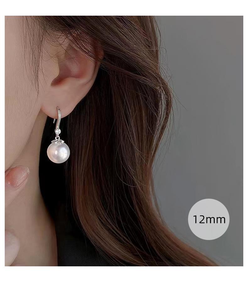S999 Sterling Silver High-End Pearl Earrings for Women - 2024 Trend