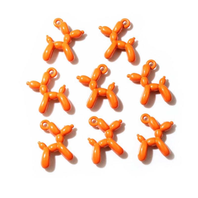 10pcs 19x14mm 3D Balloon Dog Metal Charms Pendant Multi-colors Mixed DIY Jewelry Making Findings Accessories Necklace Earring