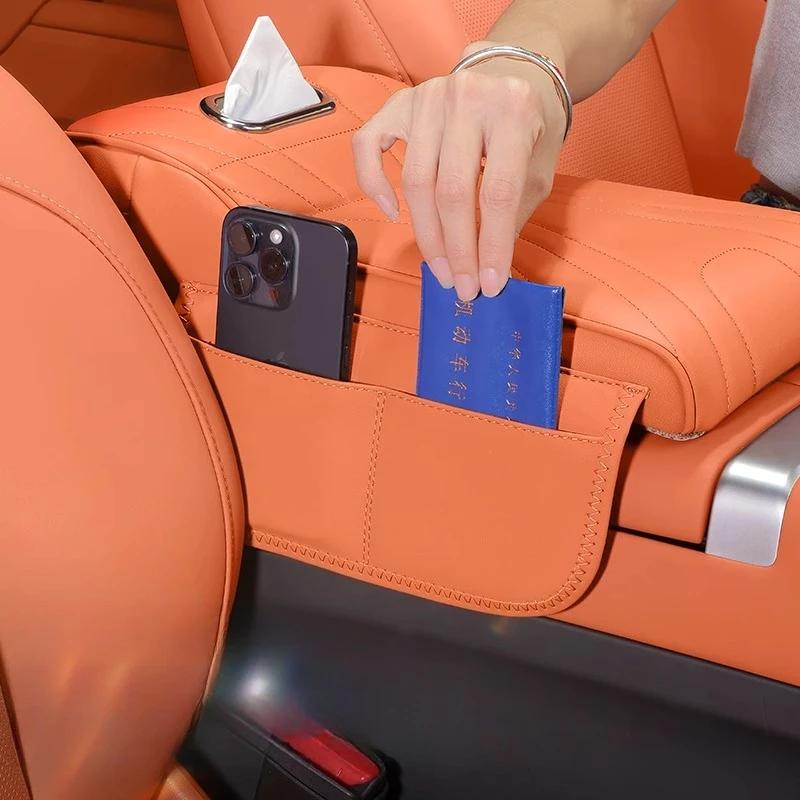 For Geely EX5 Galaxy E5 Car Center Console Armrest Cushion Thicken Arm Rest Box Pad Side Extension Cushion with Tissue Box