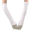Mid-Length Satin Wedding Gloves for Christmas, Meetings, and Banquets – High Elasticity, Plain Design