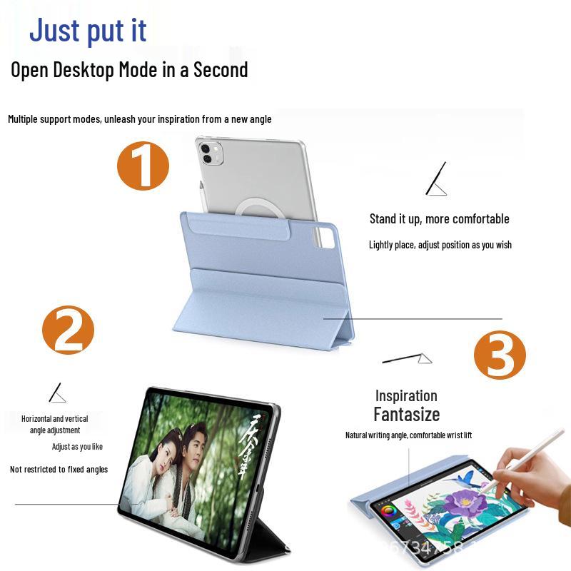 Honor MagicPad 3 13.3" Rotating Protective Case (X9ro/GT) - Magnetic Detachable Double-Sided Clip
