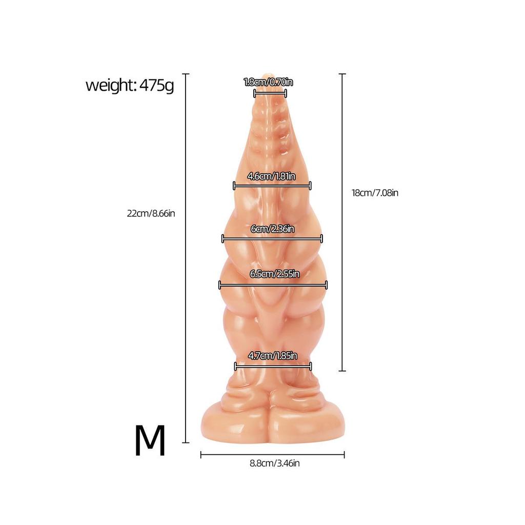 Alien Rhinoceros Horn Anal Plug - Thick, Large Anus Plug for Men & Women, Erotic Toy & Masturbator