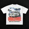 Sports Car Racing Graphic Print T-shirt Men Women Loose Casual Oversized Top Streetwear Harajuku Fashion Cotton O-Neck Short Sleeved Summer New Tee