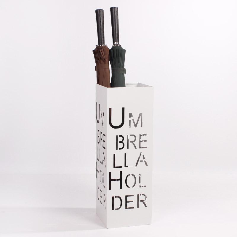 Stylish Wrought Iron Umbrella Stand – Creative Letter Design for Office Foyer Home Decor