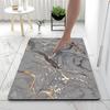 Marble Print Bathroom Rug Diatomaceous Earth Absorbent Entrance Rug Non Slip Door Mat Marbling Floor Mat