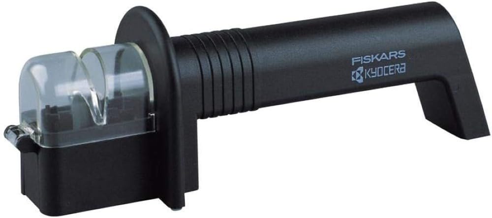 Kyocera Manual Roll Sharpener for Knives Fine Ceramic Sharpening Stone Approximately 10 Passes Simultaneous Rough Sharpening and Finishing Easy