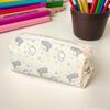Trousse à crayons simple et mignonne à motif de chat de dessin animé, pochette organisatrice de papeterie portable, Kawaii, fournitures scolaires pour filles, sac de rangement pour maquillage