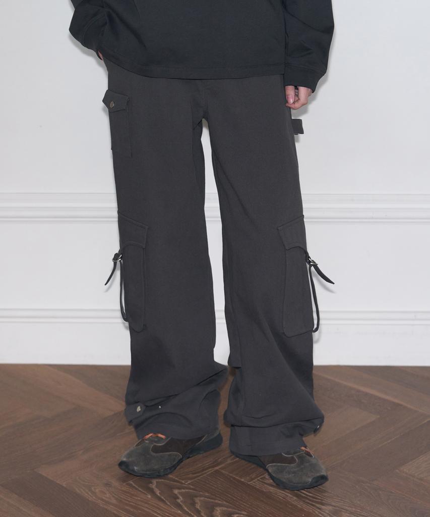 Kiyamo Cotton Cargo Pants_Charcoal