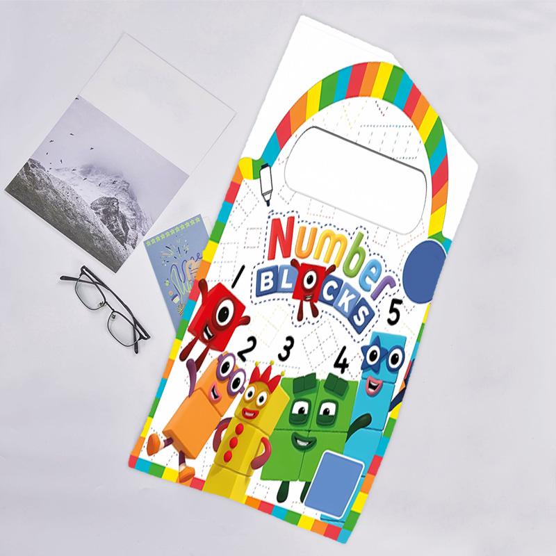 1pc 3D-Number-Blocks-Cartoon Beach Towel, Sports Cape, Beach and Seaside Swimming Pool Equipment, Fashion Pattern, Rectangular, Travel Essentials
