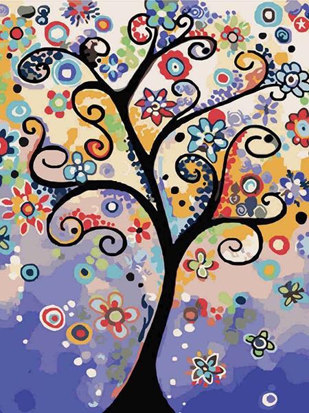 Diamond Embroidery Scenery Tree Diamond Painting Full Round Landscape Picture Of Rhinestone Mosaic Flowers Decor Home