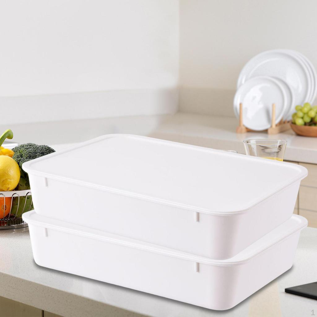 1 Pizza Proofing Box Stackable Tray with Lid Container Food Storage Organizer Suitable for Kitchen