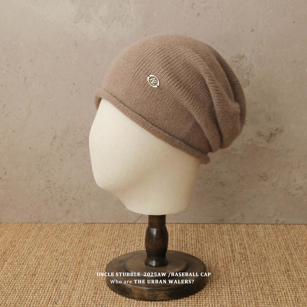 Warm Ear protecting and Cold Hats for Men and Women Fashionable and Versatile Knitted Pile Hats  Face Showing Small Curled Edge Woolen Hats