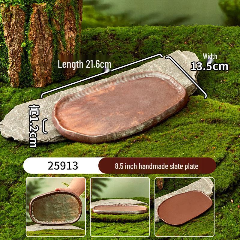 Melamine Plate for Gourmet Hot Pot, Barbecue & Shrimp: Mountain & Field Design