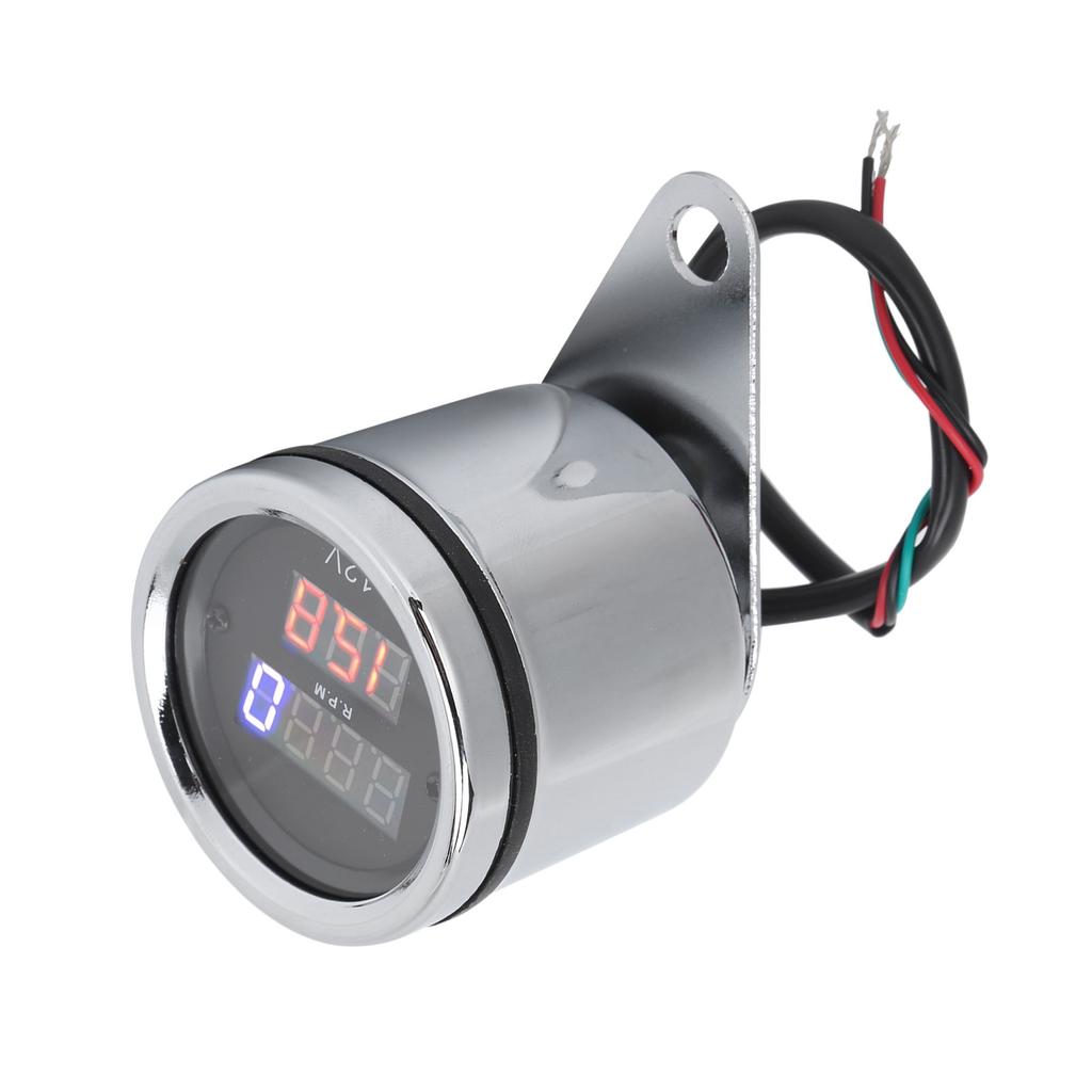 Motorcycle 3 In 1 Tachometer Speedometer Odograph LCD Display UV Resistant Iron 12V