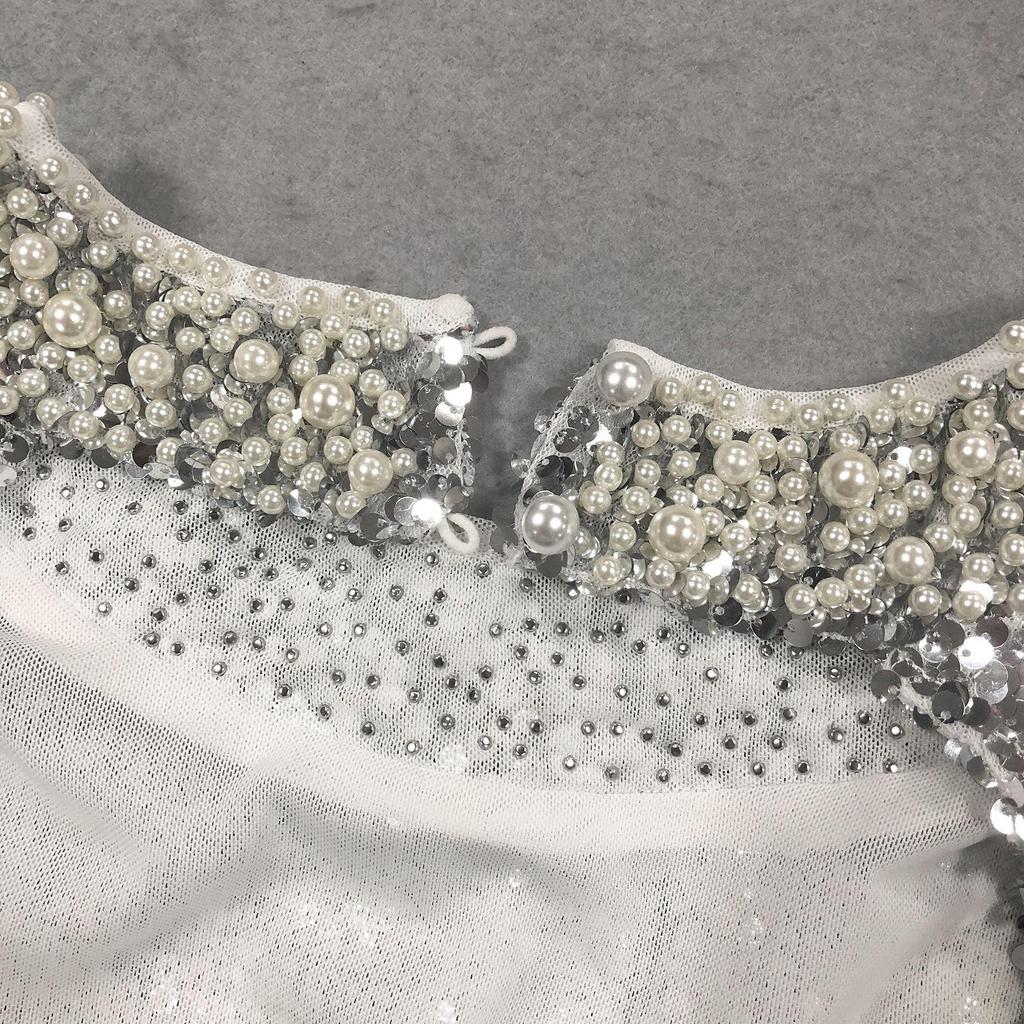 Zilver-Grijze Pailletten Slim Fit Damesmode - Herfst/Winter Collectie 2025