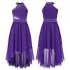 Kids Girls Shiny Rhinestone Party Dress Sleeveless Ruched Chiffon Dress High Waist Elegant Evening Formal Prom Dresses