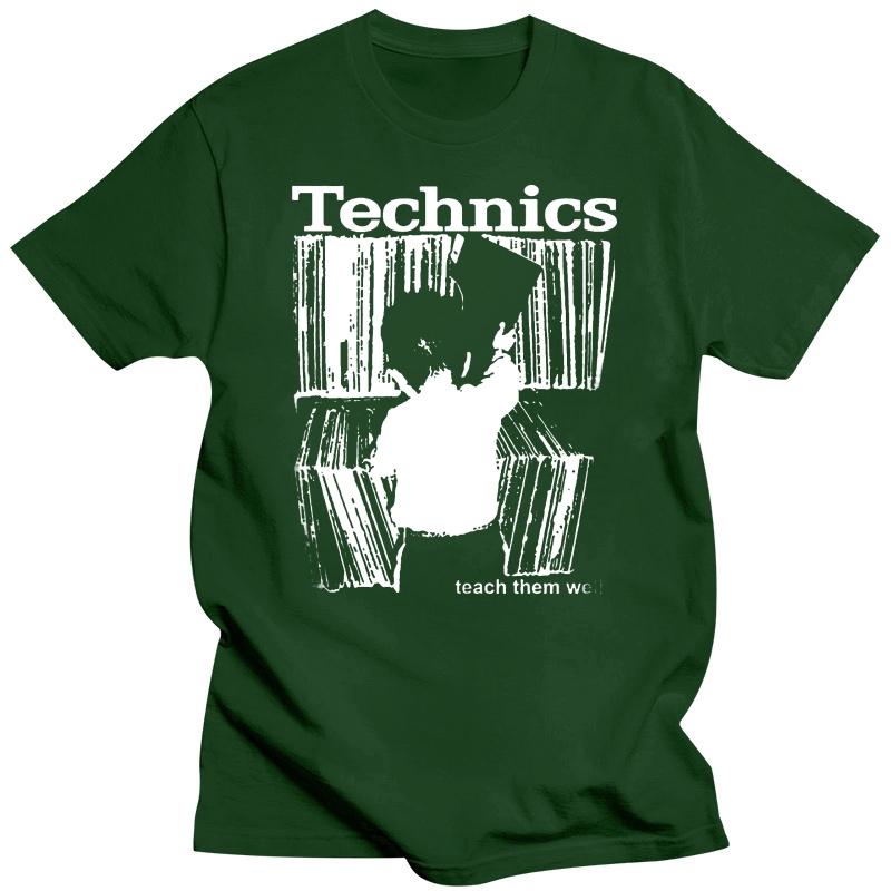 TECHNICS T-SHIRT Kid Teach Them Well Vinyl DJ ALLE GRÖßEN Männer Frauen Unisex Neue Mode T-shirt