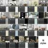 10Pcs Waterproof Marble Tiles Sticker PVC Self Adhesive Vinyl Wall Stickers Bathroom Kitchen Cupboard Backsplash Decor Decals