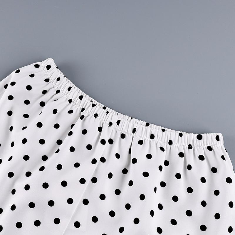 Shorts de Lunares para Mujer con Ribete de Encaje Blanco Cintura Alta Pantalones Cortos Casuales para Atuendos de Vacaciones para Niñas
