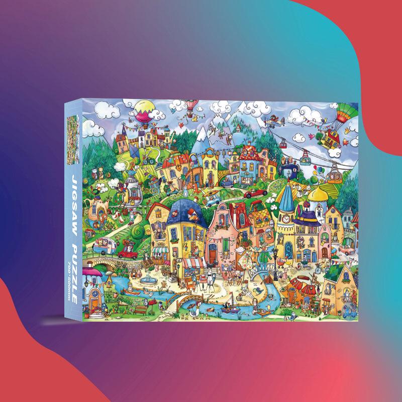 1,000-Piece Cute Healing Jigsaw Puzzle: Adult High-Difficulty Decompression Toy, Educational Gift for Girls