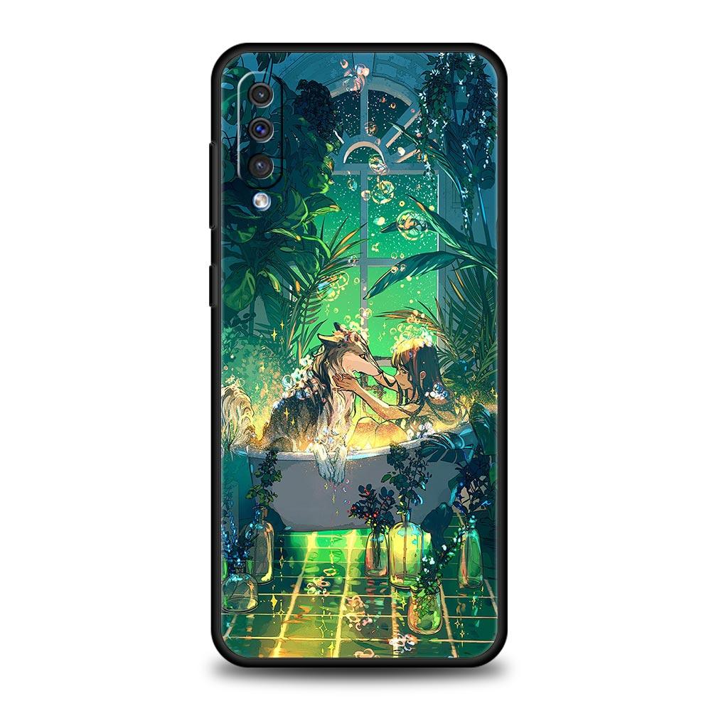Anime Girl Art Scenery Phone Case For Samsung Galaxy A12 A32 A50 A70 A20E A20S A10 A10S A22 A30 A40 A42 A52 5G A02S A04s Cover
