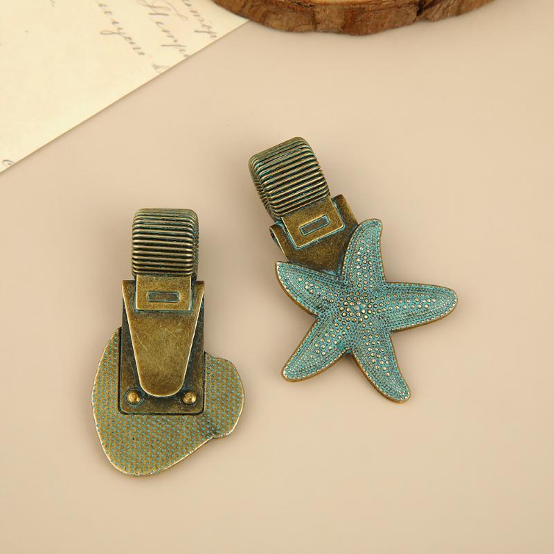Retro Ocean Turtle Metal Pen Clip Spring Loaded Easy Install Pen Holder for Notebook Journal Student Study Stationery