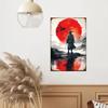 Japanese Samurai Vintage Metal Plate Living Room Decoration Painting Metal Wall Art Plaque Retro Tin Sign Bar Pub Home Decor