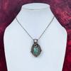 Ruby Fuchsite And Rainbow Moonstone Pendant Copper Wire Wrapped Gemstone Jewelry