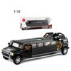 1/32 Měřítko H6 Prodloužit Limuzína tlakově litý model auta, zatahovací autíčko se zvukem a světlem pro děti Batole Chlapci Dívčí kolekce