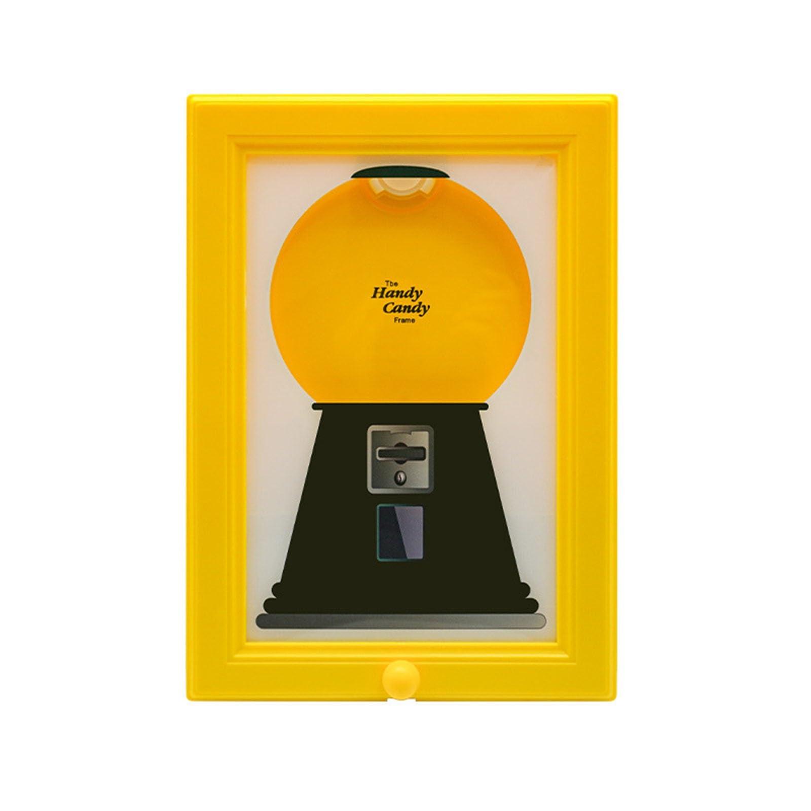 

Удобная коробка для конфет, дозатор конфет в рамке, жевательная машинка, которую можно поставить на стол, раздача лакомств для домашних животных One Size жёлтый