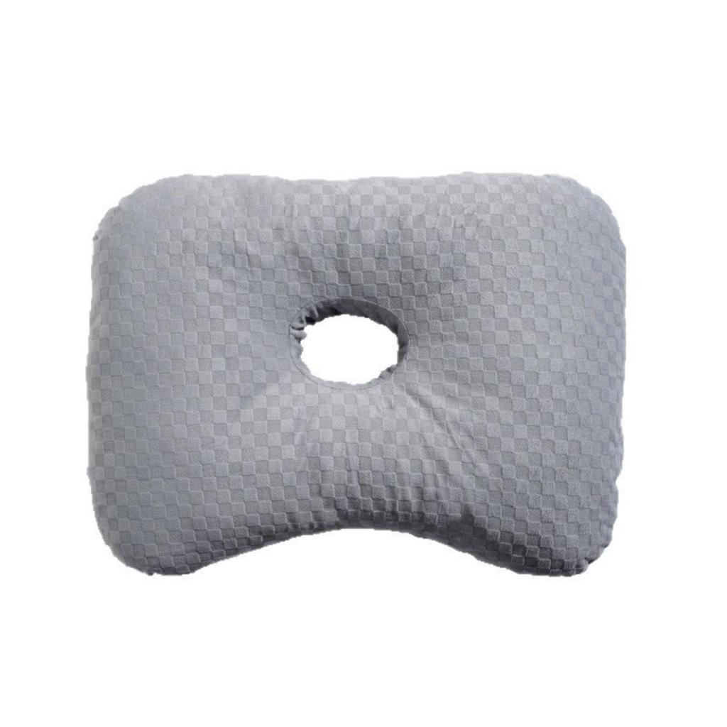 Ear Hole Pillow Quilted Shaped Neck Contoured