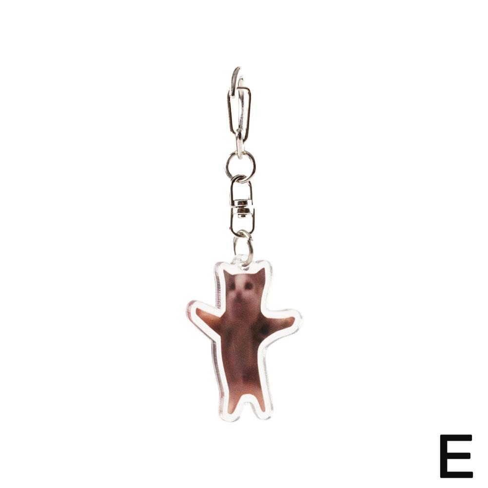 Banana Cat Keychain for Students Funny Pendant Lanyard Decorations Cat Charm Phone Chain Anti-lost Strap Decors