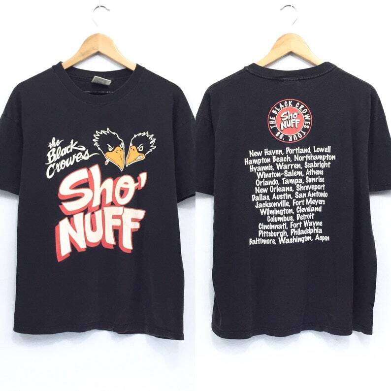 90 The Black Crowes Black Short Sleeve Cotton T-shirt Unisex VM6183 S