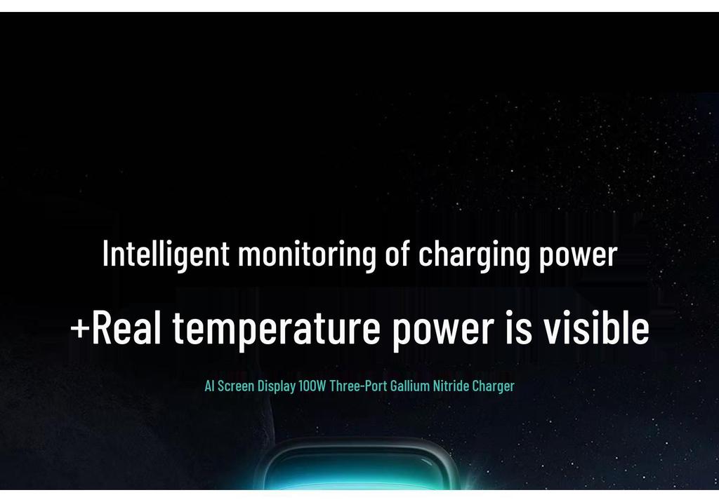 AI Smart 100W Gallium Nitride Multi-Port Charger for Phones & Laptops