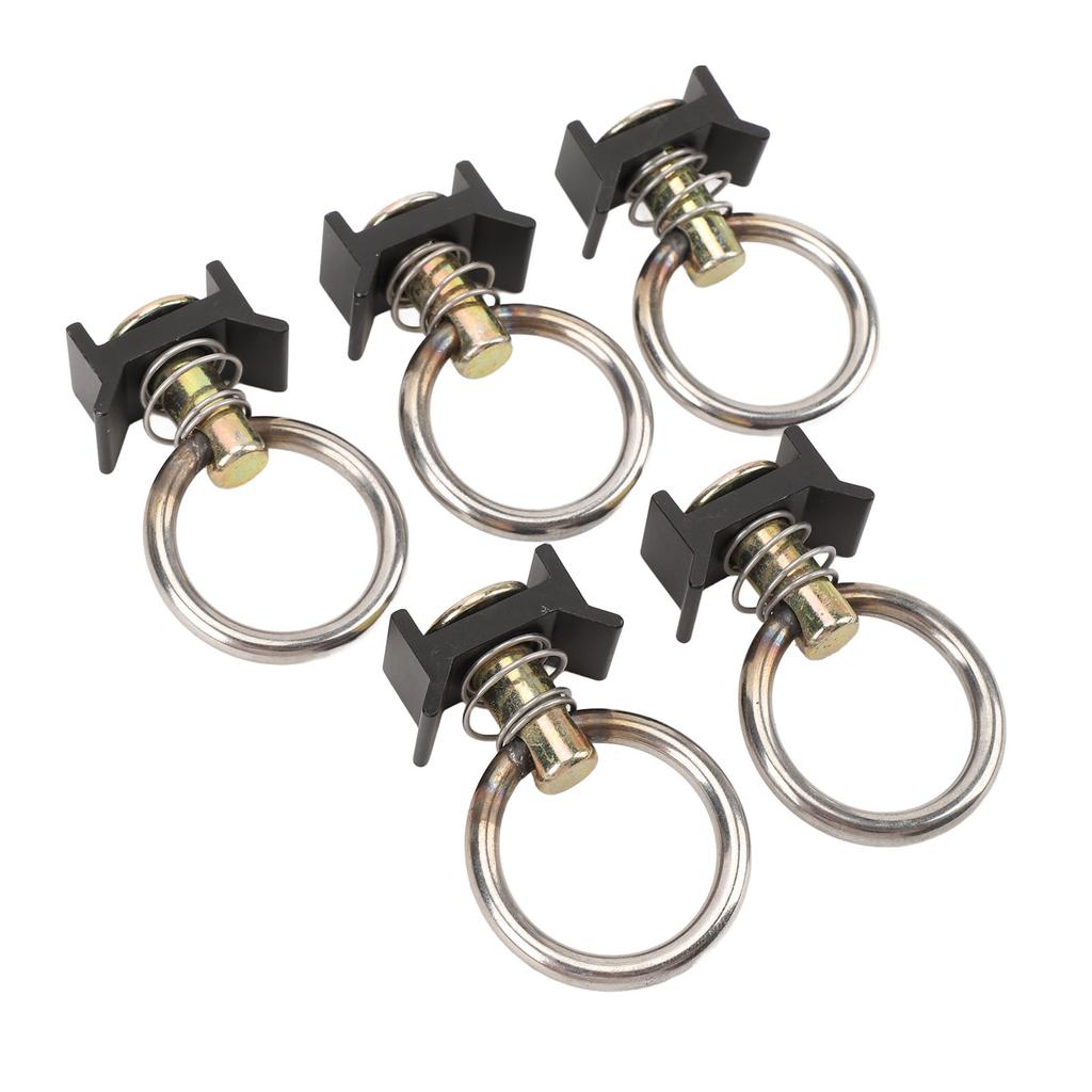 5 Stück L-Schiene Zurrpunkt Einzelner Bolzenbeschlag Vielseitiger Sicherer Befestigungspunkt Zurrpunkt Befestigungshaken für LKW-Ladefläche