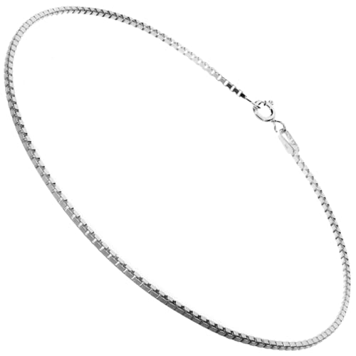 

[Shinjuku Gin no Kura] Venetian Chain Silver 925 Anklet, Length 21-27cm (21cm), Simple, Ankle, Silver, Silver 925, SV925, Men s and Women s