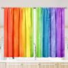 2 Pieces - Rainbow Stripes - Printed Curtain - Polyester Material - for Bedroom Living Room Study Anti-privacy Curtain