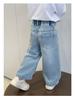 Fashionable Girls' Loose-Fit Wide-Leg Jeans - Spring & Autumn 2025 Collection