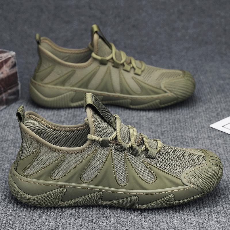 Herrenschuhe Sommer atmungsaktiv dünnes Mesh Deodorant Laufschuhe Sport Casual Netzschuhe Herren Schwarz Arbeit Trendschuhe