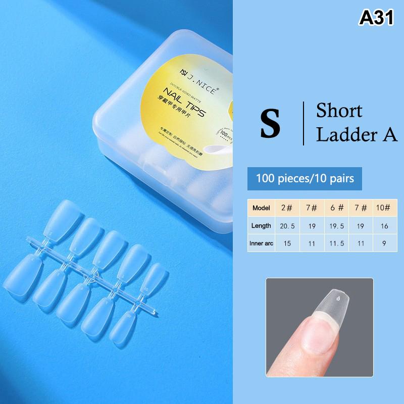 100 Pièces Embouts d'Ongles Amande Couvrance Totale Mat Gel Souple Faux Ongles Pour Salon de Manucure DIY Manucure Maison Création d'Art pour Ongles