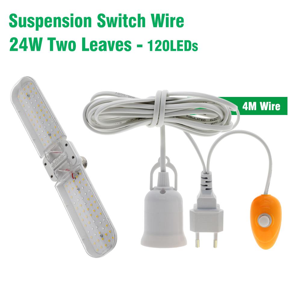 Buy 24W 36W 48W Foldable LED Grow Light Full Spectrum E27 Plant Growing ...