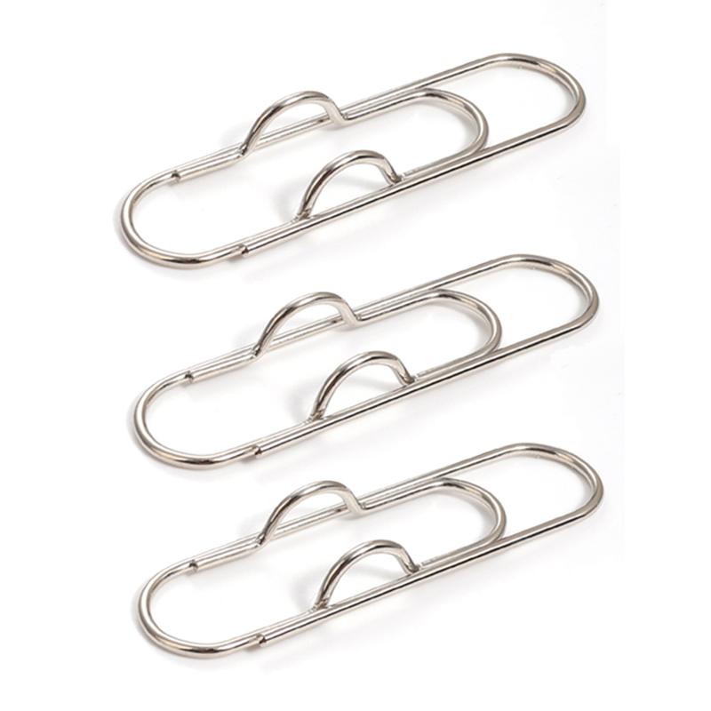 3-1Pcs Paper Clips Metal Pen Holder Clips Multi-functional Fix Clips Journal Document Clip Notebook Pin Pocket Accessories