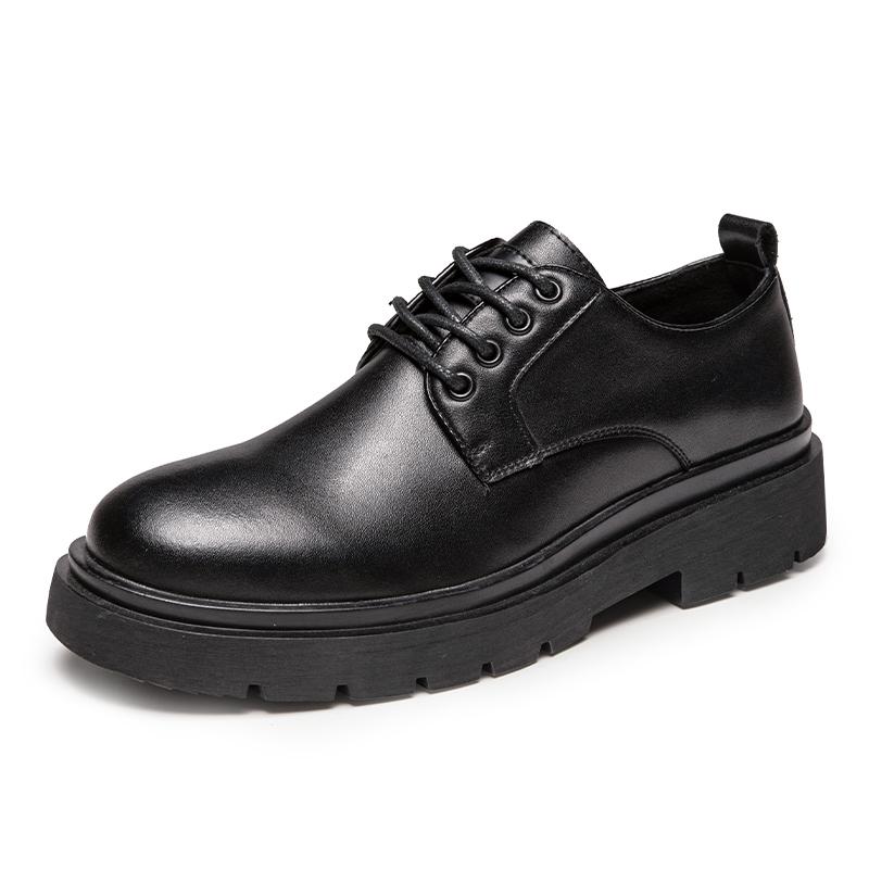 

Брендовые мужские туфли весна-осень на шнуровке, повседневные черные кожаные туфли, мужские мокасины, роскошные свадебные туфли для мужчин 44 чёрный