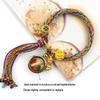 Woven Zhakiram Five Wealth Gods Eye Bracelet with Green Tara and Manjushri Thangka Design