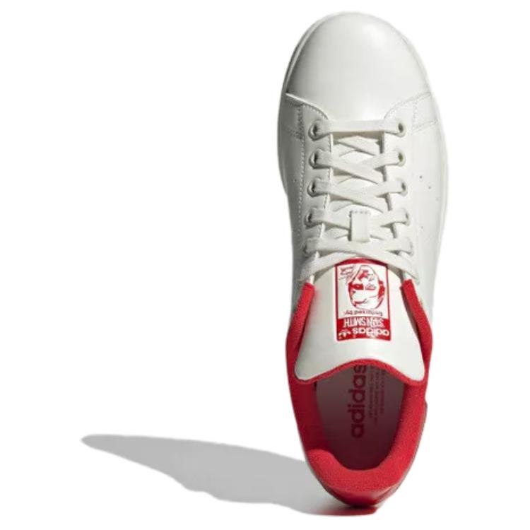 Adidas Originals Stan Smith Pohodlné Všestranné Protiskluzové Odolné Nízké Tenisky Unisex Tenisky Bílé Červené IH5972