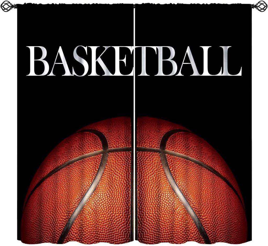 Room Darkening American Football Curtains Men Teens Cool Ball Sporty Theme Art Printed Window Drapes Kids Boys Bedroom Living Curtain Polyester