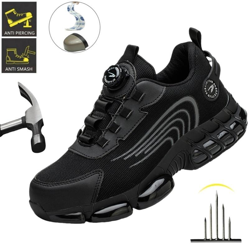 Breathable Work Safety Shoes,Labor Shoes With Steel Toe Smash-Proof,Men Working Shoes Women Non-Slip Lightweight Safety Boots