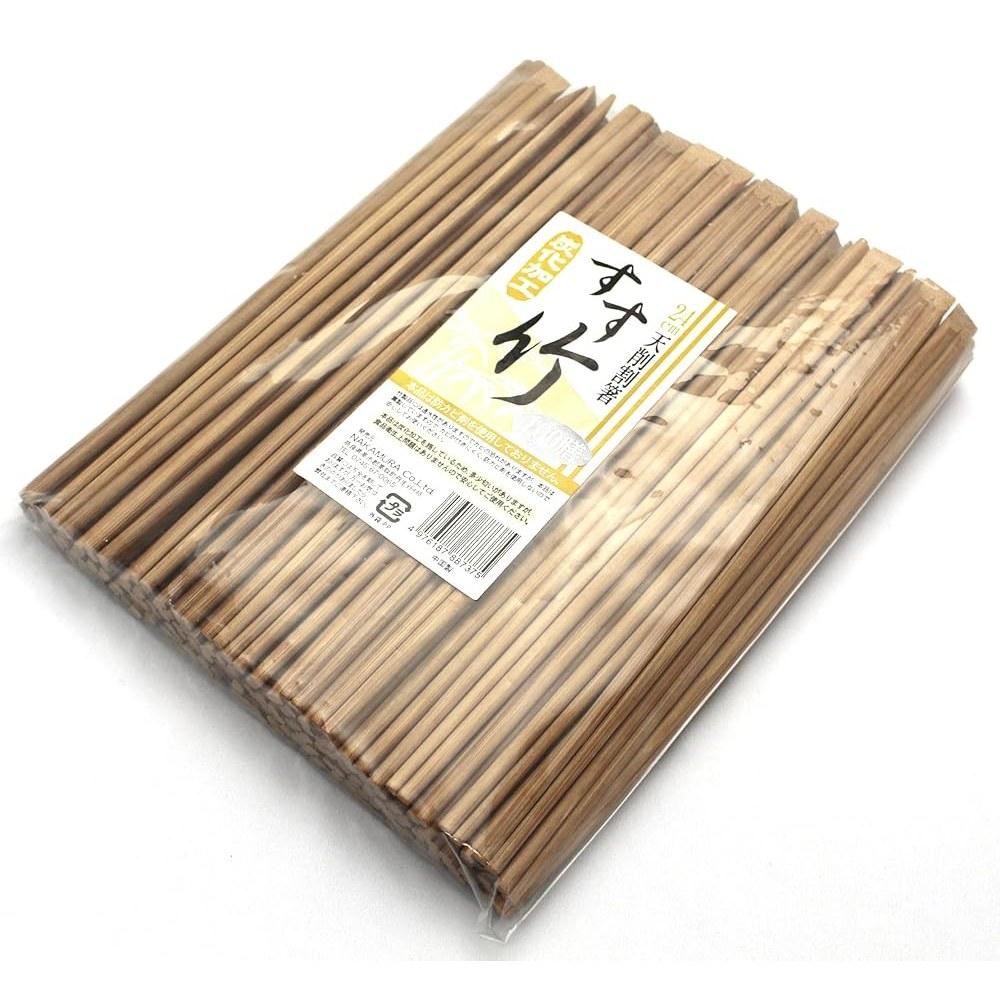 Japanese Product Nakamura Soot Bamboo Split Chopsticks 100 Pcs 24cm
