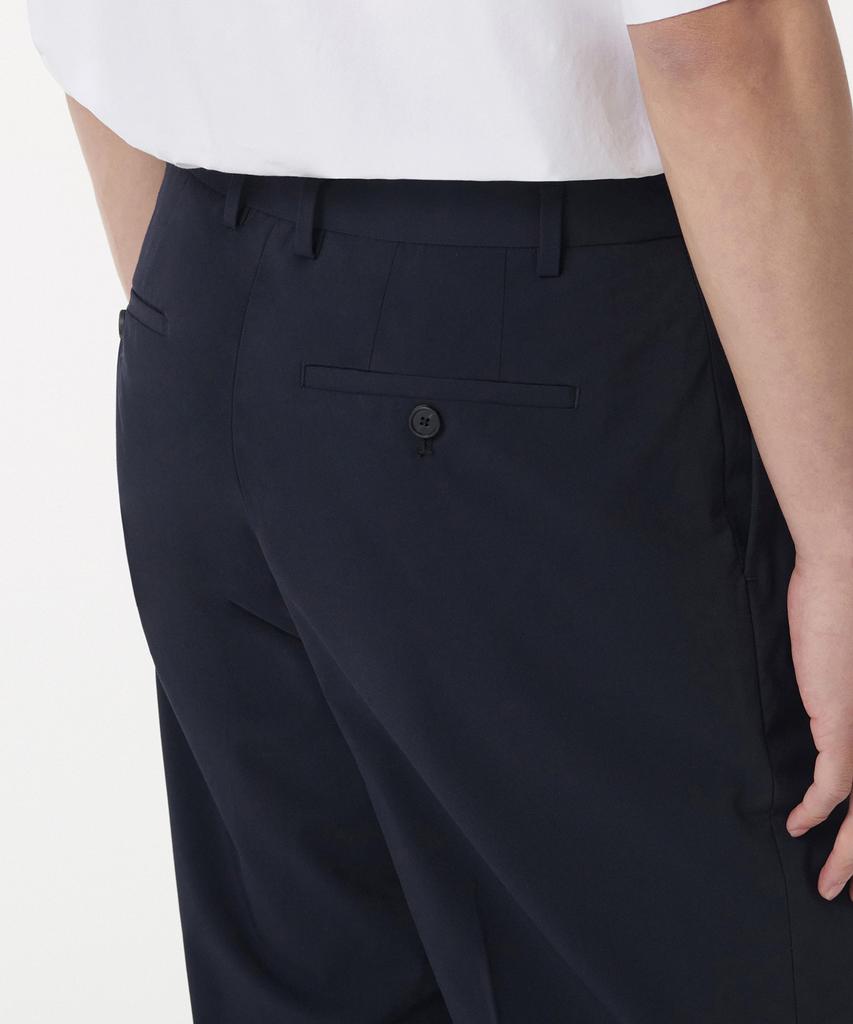 MUSINSA STANDARD [Cooltandard] Wide Hidden Banding Slacks [Navy]
