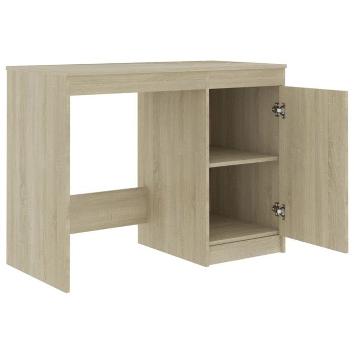 VidaXL Desk Sonoma Oak 100x50x76 Cm Chipboard